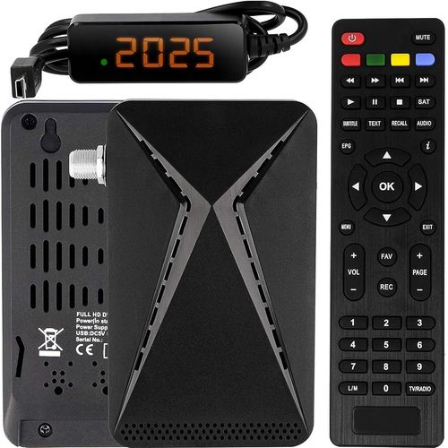 KYAOAYO-Echosat Om-26100 Mini Récepteur Satellite ¿ Dvb S/S2 Full Hd 1080 P Hdmi 2 X Usb 2.0 Hdtv Récepteur Satellite Numérique (Astra Hotbird Türksat) Noir