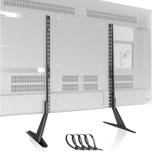 KYAOAYO-Pied De Television Universel De 23 À 65 Pouces, Pieds Tv À Hauteur Réglable Pour Télév urs Lcd/Led/Oled Plats Et Incurvés, Pied Universel Pour Tv, Vesa 800X400Mm Jusqu'À 50Kg, Noir