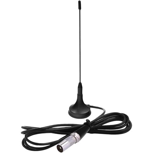 KYAOAYO-Antenne Tv Intérieure Tnt Hd Dta180 - Antenne Puissante Et Portable Avec Base Magnétique, Antenne À Base Magnétique Portable Pour Maison, Camping-Car Et Caravane, Câble De 1,5M- Noir