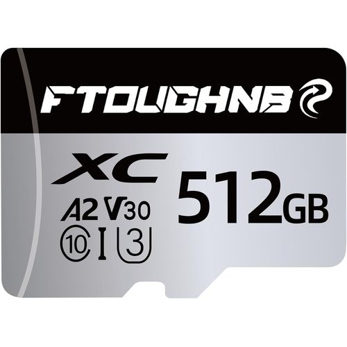 Kyaoayo-Carte Micro Sd 512 Go, Carte Mémoire Haute, Carte Mémoire Micro Sd+ Adaptateur, Compatible Full-Hd Pour Camera, Drone-Ftoughnb