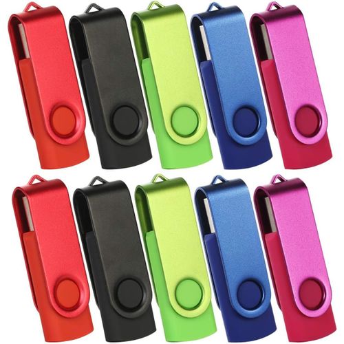 KYAOAYO-Cle Usb 2 Go 2.0 Clé Usb Stockage Mémoire Flash Drive Clef Usb Pivotantes Cadeau Pour Enfant 5 Couleurs
