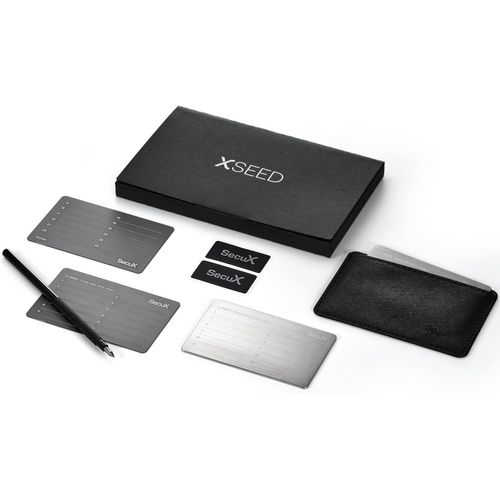 KYAOAYO-Xseed - Secure Bitcoin Wallet Plaque De Rangement En Acier Pour Graines De Crypto ¿ Compatible Avec Les Portefeuilles , Ledger, Trezor Hardware