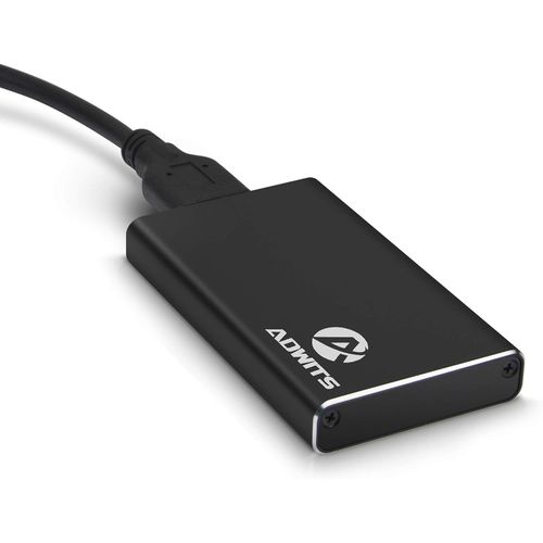 KYAOAYO-Adaptateur Usb 3.0 Uasp À Msata 3030/3050 Ssd Superspeed, Boîtier De Disque Dur Externe En Aluminium Pour Samsung 850 Evo, Kingspec, Kingston, Disque Dur Ssd Transcend & More, Noir