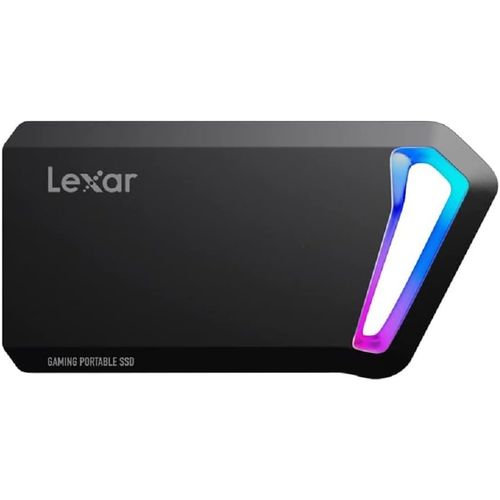KYAOAYO-Sl660 Blaze Gaming Portable Ssd 512Go, Ssd Externe Usb 3.2 Gen 2X2, Disque Ssd Avec Rgb Leds, Jusqu'À 2000 Mo/S En Lecture, 1900 Mo/S En Écriture, Usb Type-C Port (Lsl660X512G-Rnnng Noir