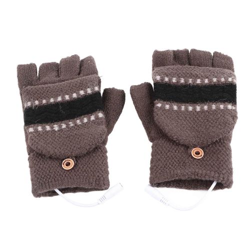 Gants Chauffants Rechargeables Usb Chaud Ordinateur Portable Gant Plein Demi-Doigt Mitaine Pour Hommes