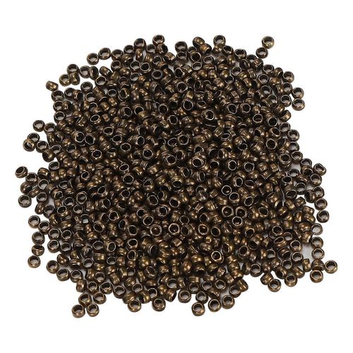 500 Pcs Perles À Croquer Entretoise Ronde Lâche Bouchon Terminateurs Conseils Pour Collier Bracelet Diyantique Bronze