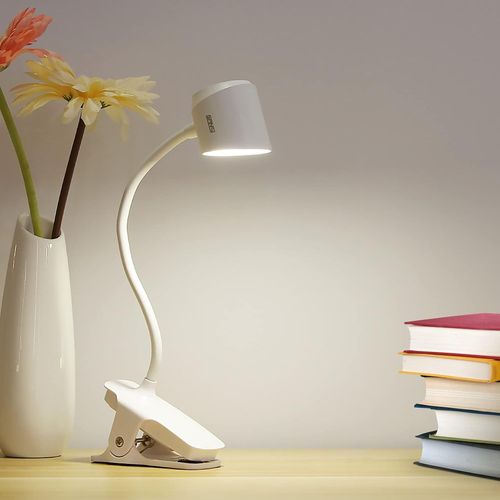 Ershi-Lampe De Bureau Led Rechargeable À Clip Pour Chevet 4w, Lampe De Lecture Enfant À Contrôle Tactile Avec Pince, Ajustement Fl[399]