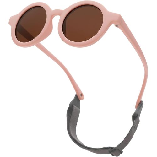 Ershi-Lunette Soleil Bebe 0-36 Mois - Polarisées Avec Sangle Réglable Cadre En Silicone Ronde Enfant Lunettes Protection Uv400 Lun[747]