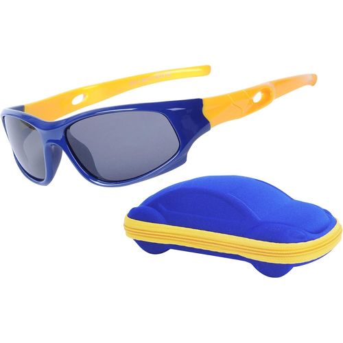 Ershi-Lunettes De Soleil Enfant Sport Polarisées Incassable Garçon Et Fille (3-12 Ans) + Cordons À Lunettes + Étui À Lunettes[803]