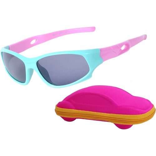 Ershi-Lunettes De Soleil Enfant Sport Polarisées Incassable Garçon Et Fille (3-12 Ans) + Cordons À Lunettes + Étui À Lunettes[804]