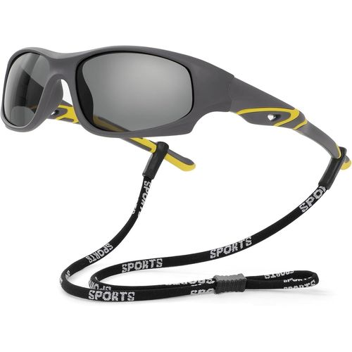 Ershi-Polarisées Lunettes De Soleil Enfant Anti Uv400 Lunettes De Soleil Caoutchouc Flexible Lunettes De Sport Pour 3-12 Ans Garço[396]