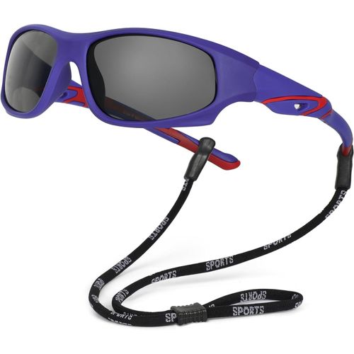 Ershi-Polarisées Lunettes De Soleil Enfant Anti Uv400 Lunettes De Soleil Caoutchouc Flexible Lunettes De Sport Pour 3-12 Ans Garço[394]
