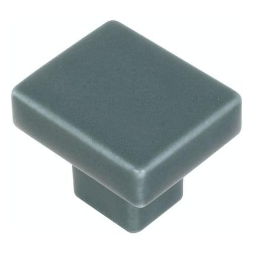 Merigous - Bouton de tiroir rectangulaire porcelaine gris foncé 30 X 25 mm - Gris