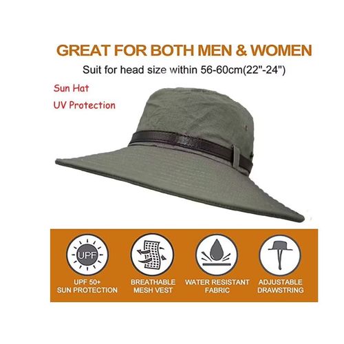 Asas-Chapeau De Soleil Homme,Chapeau Safaril Pêcheur Homme,Chapeau De Voyage,Chapeau Anti Uv Homme Chapeau De Boonie