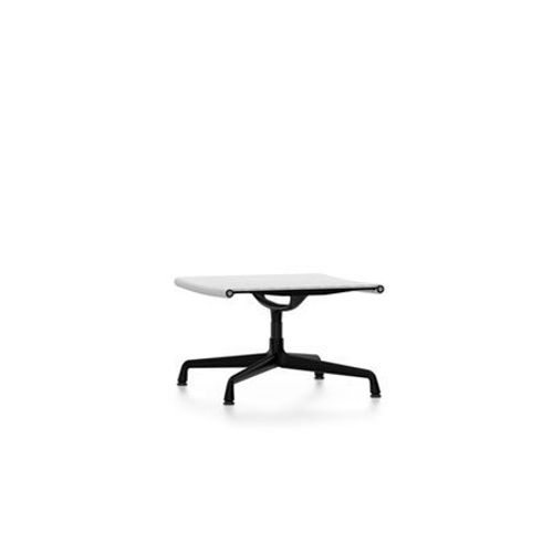 Vitra - Chaise En Aluminium - Ea 125 - Tabouret - Noir Profond - Cuir Neige  - Blanc