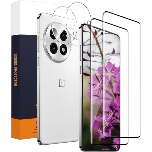 Verre Tremp¿¿ Pour Oneplus 13 5g Film, 3d Couverture Compl¿¿Te, 9h Duret¿¿ Bubble Free Vitre Protection, Tactile Sensible, Anti Rayures, 2+2 Pi¿¿Ce Oneplus 13 Hd Protection ¿¿Cran+Cam¿¿Ra Verre