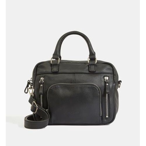 Nat & Nin - Sac cabas Mini Macy en cuir  - Noir