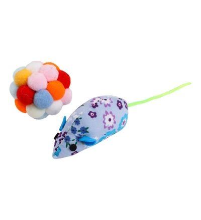 Wouapy - Jouet Pour Chat Souris Fun Et Balle Boule - Multicolore