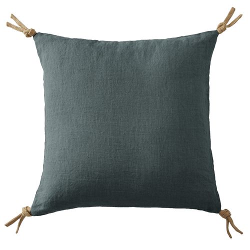Coussin 45x45 Cm Lin Français Ardoise
