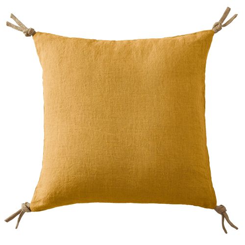 Coussin 45x45 Cm Lin Français Miel