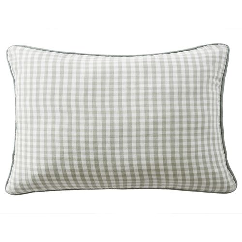 Coussin Avec Passepoil 40x60 Cm Gaze De Coton Quadri Eucalyptus