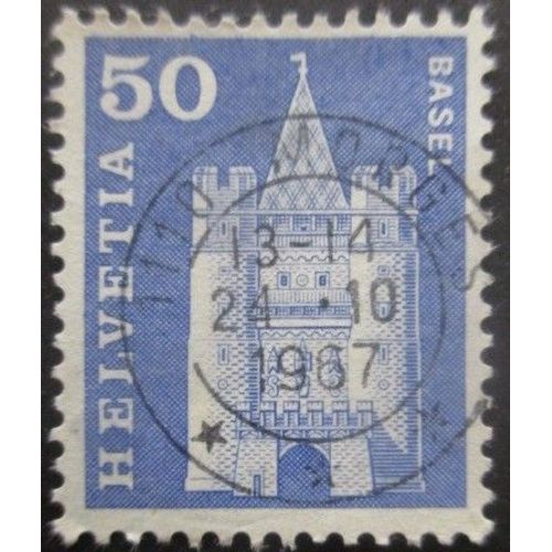 Suisse N°651a Fluo Oblitéré