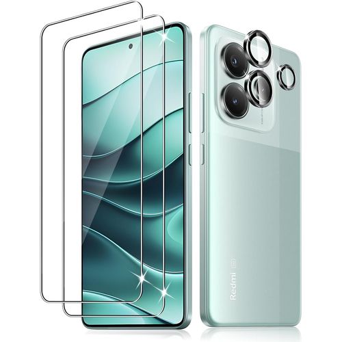 Verre Tremp¿¿ Pour Samsung Xiaomi Redmi Note 14 5g, 2 Pi¿¿Ces Film Protection ¿¿Cran Et 1 Lot Cam¿¿Ra Arri¿¿Re Protecteur Individuel, Duret¿¿ 9h Glass, Hd Transparent, Anti-Rayures