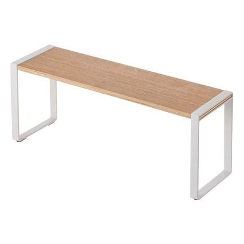 Yamazaki - Pont de rangement étroit Tosca blanc/bois  - Blanc