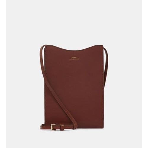 A.P.C. - Sac pochette Neck Pouch Jamie - Marron