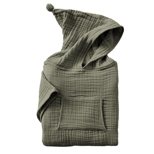 Poncho De Bain Enfant 2/5 Ans Gaze De Coton Romarin