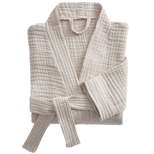 Peignoir De Bain L/Xl Gaze De Coton Naturel