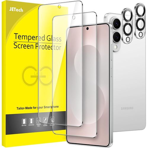 Protection D'¿¿Cran Pour Samsung Galaxy S25 Edge Avec Protecteur D'objectif De Cam¿¿Ra, Film En Verre Tremp¿¿, Compatible Empreinte Digitale Id, Hd Transparent, 2 Pi¿¿Ces Chacun