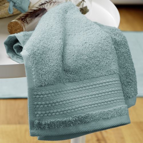 Serviette Invité 30x50 Cm Coton Bleu Glacier