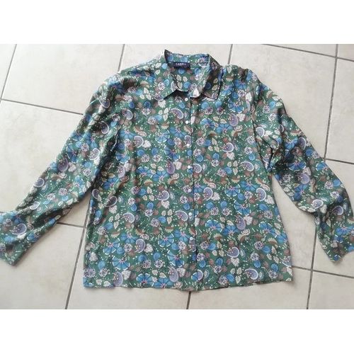 Chemisier Caroll En 100 % Soie Idéal Xl - 42.