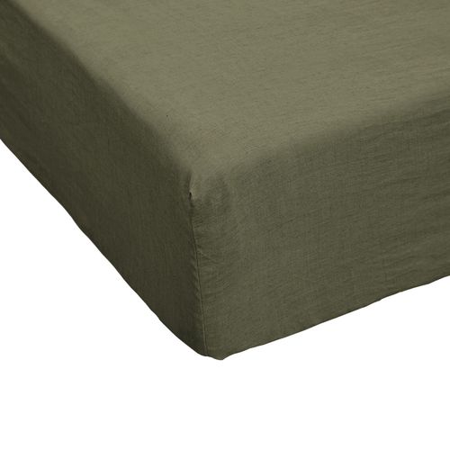Drap Housse 140x190 Cm Lin Français Thym