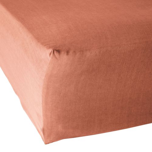 Drap Housse 160x200 Cm Lyocell Terracotta