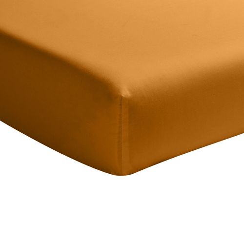 Drap Housse 140x190 Cm Percale De Coton Safran