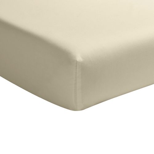 Drap Housse 160x200 Cm Percale De Coton Ecru Naturel
