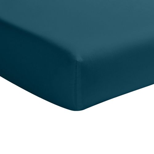 Drap Housse 140x190 Cm Percale De Coton Bleu Imperial