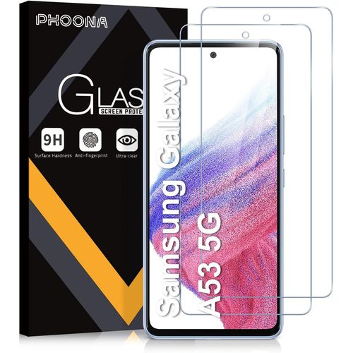 Verre Tremp¿¿ Pour Samsung Galaxy A53 5g/A52s 5g/A52, Lot De 2 Samsung Galaxy A53 Protections D'¿¿Cran, Duret¿¿ 9h Glass, Anti Rayures, Sans Bulles, Haute D¿¿Finition(6,5 Pouces)
