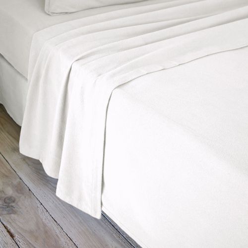 Drap Plat 240x300 Cm Flanelle De Coton Neige