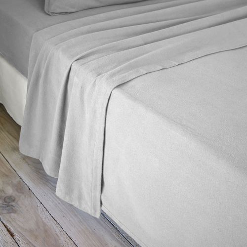 Drap Plat 240x300 Cm Flanelle De Coton Brume