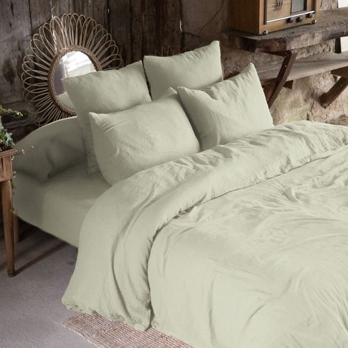 Housse De Couette 140x200 Gaze De Coton Vert D'eau