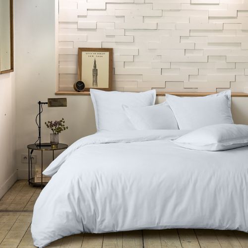 Housse De Couette 220x240 Cm Percale De Coton Blanc Nuage