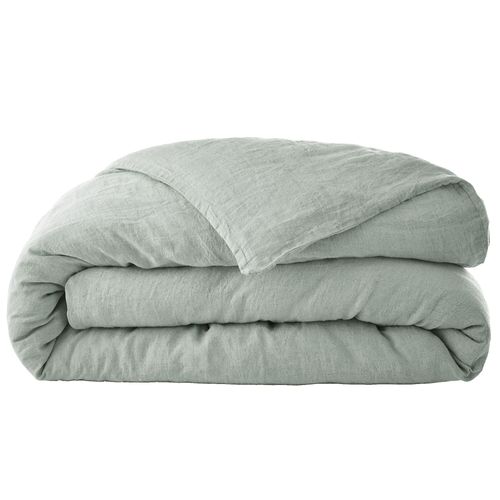 Housse De Couette 240x260 Cm Lin Français Eucalyptus