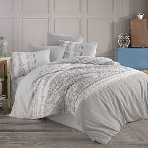 Parure De Lit 220x240 Cm Polycoton Luna Gris