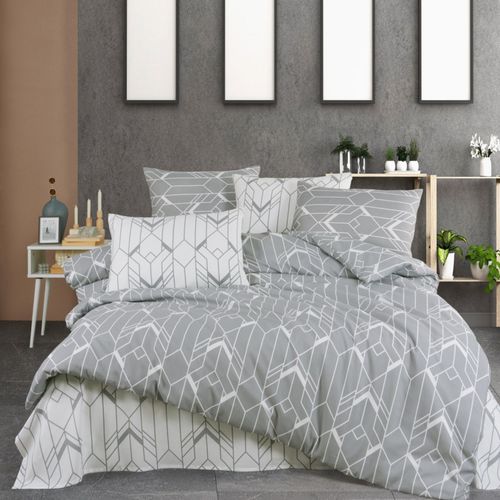 Parure De Lit 220x240 Cm Polycoton Agatha Gris