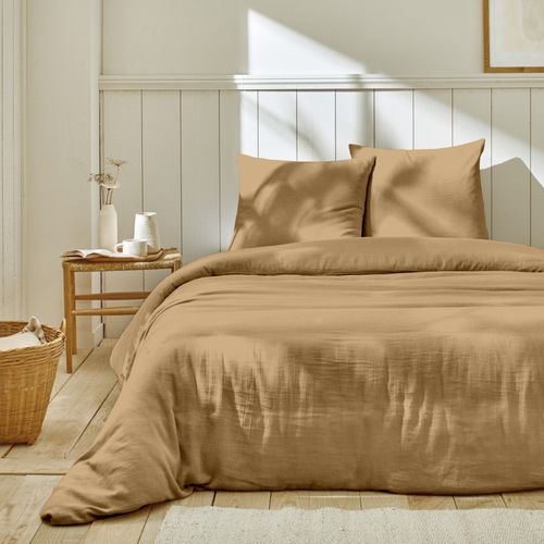 Parure De Lit 240x260 Cm Gaze De Coton Lin