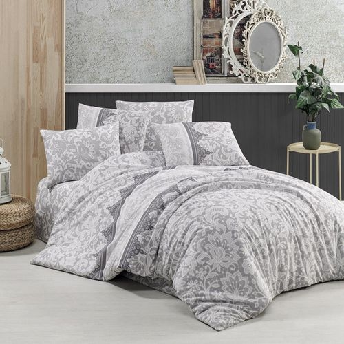 Parure De Lit 220x240 Cm Polycoton Lantis Gris