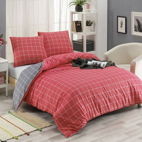 Parure De Lit 220x240 Cm Polycoton Trendy Rouge